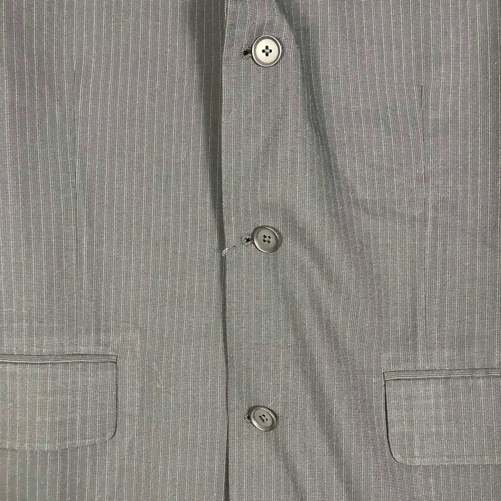 Calvin Klein Suit Mens XL 33x32 Grey Pinstripe 3 Button Blazer Trousers Set - Picture 4 of 16
